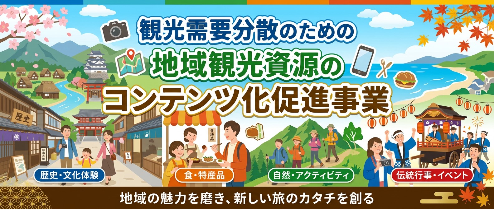 観光需要分散のための地域観光資源のコンテンツ化促進事業